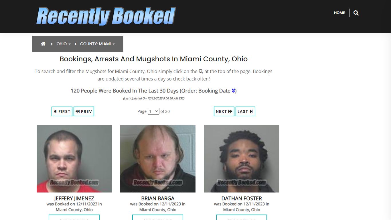 Recent bookings, Arrests, Mugshots in Miami County, Ohio - Recently Booked